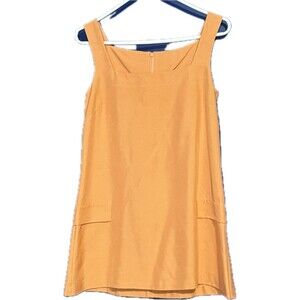 Vintage Raoul sleeveless sheath Dress US 4 Back Zip Tangerine Light orange